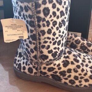 Leopard Print Girls' Boots
